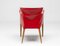 Red Leather Armchairs from Carlo Bartoli, 1980s 2