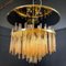 Vintage Chandelier Amber Glass Pegels by Christoph Palme, 1960s, Image 2