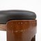 Italian Footstool in Curved Wood and Sky, 1970s 5