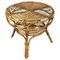 Italian Bamboo and Rattan Round Coffee Table, 1960s 1