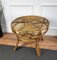 Italian Bamboo and Rattan Round Coffee Table, 1960s, Image 3