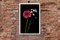 Rosa und weiße zarte Blumen auf schwarzem Hintergrund, Giclée Druck, 2021 6