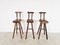 Vintage Brutalist Bar Stools, 1960s, Set of 3 2