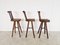 Vintage Brutalist Bar Stools, 1960s, Set of 3 9