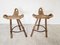 Mid-Century Brutalist Bar Stools, 1960s, Set of 2 4