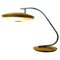 Mid-Century Mod. Goldbraun & Metall 520 Schreibtischlampe von Fase Madrid, 1960er 1