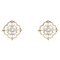 18 Karat Yellow White Gold Arabesque Earrings, Set of 2, Image 1