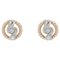 18 Karat French Rose White Gold Earrings, 1960s, Set of 2, Image 1