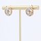 18 Karat French Rose White Gold Earrings, 1960s, Set of 2 6