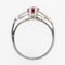 Französischer Moderner Art Deco Platin Ring mit Rubin-Diamanten, 2022 15
