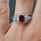 French Modern Art Deco Ruby Diamonds Platinum Ring, 2022 11