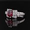 French Modern Art Deco Ruby Diamonds Platinum Ring, 2022 5