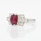 French Modern Art Deco Ruby Diamonds Platinum Ring, 2022 7