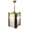 Art Deco Brass and Glass Lantern, 1930s, Image 1