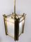Art Deco Brass and Glass Lantern, 1930s 7