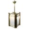 Art Deco Brass and Glass Lantern, 1930s 2