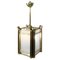 Art Deco Brass and Glass Lantern, 1930s, Image 2