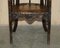 Antique Japanese Armchair with Floral Carving from Liberty's London, 1905 4