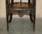 Antique Japanese Armchair with Floral Carving from Liberty's London, 1905, Image 4