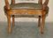 Antique Napoleon III Bergere Armchairs and Matching Table, 1890, Set of 3 5