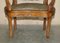 Antique Napoleon III Bergere Armchairs and Matching Table, 1890, Set of 3, Image 5