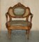 Antique Napoleon III Bergere Armchairs and Matching Table, 1890, Set of 3 3