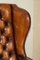 Sillas de orejas antiguas de cuero marrón de William Morris, 1900. Juego de 2, Imagen 15
