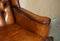 Antique Wingback Chairs in Brown Leather by William Morris, 1900, Set of 2, Image 16