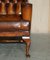 Antique Wingback Chairs in Brown Leather by William Morris, 1900, Set of 2 9