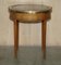 Antique Napoleon III Occasional Table with Brown Leather Top 3