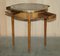 Tavolino Napoleone III antico con ripiano in pelle marrone, Immagine 14