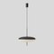 Modell 2065 Lampe mit schwarz-weißem Schirm und schwarzen Beschlägen von Gino Sarfatti für Astep 8