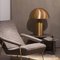 Large Satin Gold Atollo Table Lamp in Metal by Vico Magistretti for Oluce 5