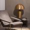 Large Satin Gold Atollo Table Lamp in Metal by Vico Magistretti for Oluce, Image 5