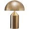 Große Atollo Tischlampe aus satiniertem Gold von Vico Magistretti für Oluce 1
