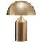 Large Satin Gold Atollo Table Lamp in Metal by Vico Magistretti for Oluce 1