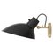 VV Cinquanta Black Wall lamp in Brass by Vittoriano Viganò for Astep 1