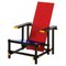 Silla en rojo y azul de Gerrit Rietveld para Cassina, Imagen 1