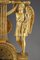 Orologio a lira in bronzo dorato del periodo Impero con busto di Omero, metà XIX secolo, Immagine 5