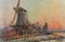 Albert Marie Lebourg, Vicino a Rotterdam: mulino a vento e sole al tramonto, 1896, olio su tela, Immagine 3