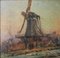 Albert Marie Lebourg, Vicino a Rotterdam: mulino a vento e sole al tramonto, 1896, olio su tela, Immagine 4