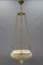 French Neoclassical Style White Alabaster, Gilt Bronze and Brass Pendant Light, 1890s 17