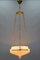 Lampada a sospensione in stile neoclassico in alabastro bianco, bronzo dorato e ottone, Francia, fine XIX secolo, Immagine 11