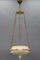 French Neoclassical Style White Alabaster, Gilt Bronze and Brass Pendant Light, 1890s 3