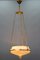 French Neoclassical Style White Alabaster, Gilt Bronze and Brass Pendant Light, 1890s 19