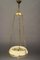 French Neoclassical Style White Alabaster, Gilt Bronze and Brass Pendant Light, 1890s 13