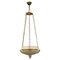 French Neoclassical Style White Alabaster, Gilt Bronze and Brass Pendant Light, 1890s 1