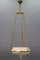 French Neoclassical Style White Alabaster, Gilt Bronze and Brass Pendant Light, 1890s 20