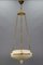 French Neoclassical Style White Alabaster, Gilt Bronze and Brass Pendant Light, 1890s 10