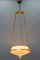 Lampada a sospensione in stile neoclassico in alabastro bianco, bronzo dorato e ottone, Francia, fine XIX secolo, Immagine 4
